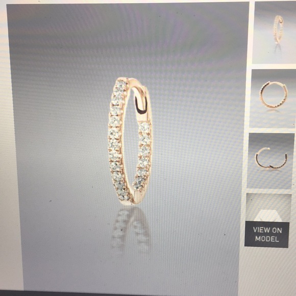 Maria Tash Jewelry - 3/8’’ Diamond in-out Eternity Click Ring Rose Gold